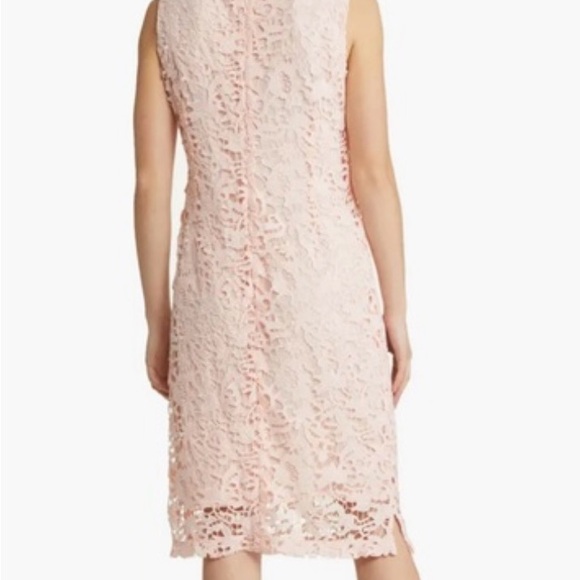 Ming Wang Floral Lace Sheath Dress Pink Size M NWT! - Picture 3 of 4